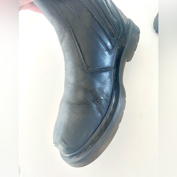 Dr. Martens 2976 Alyson Black Double Zip Unisex Chelsea Leather Boots Size 9 - Picture 7 of 16